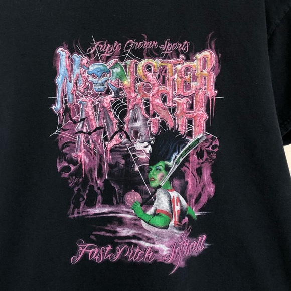 Vintage Monster Mash Spooky T-shirt - Picture 2 of 4